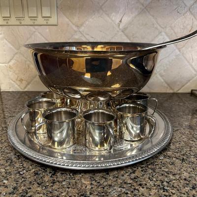 Vintage International Silver Co. Silver Plated Punch Bowl