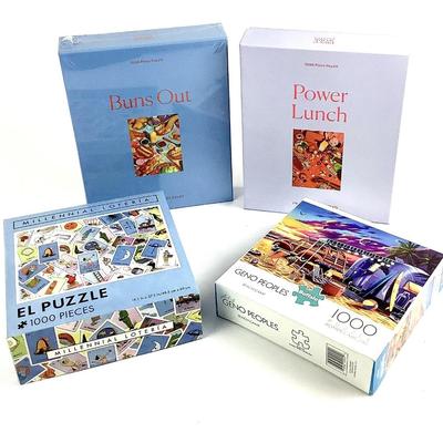 198. "Set of 4 Puzzles - 1000 Piece Jigsaw Collection (Brand New)"
