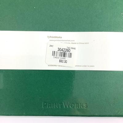 199. "PRINTWORKS Classic Green Box Chess Game - Brand New, Sealed"