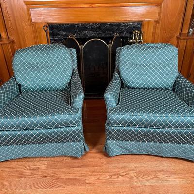 Pair of Vintage Upholstered Armchairs