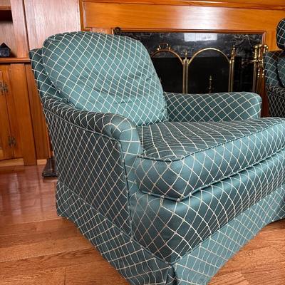 Pair of Vintage Upholstered Armchairs
