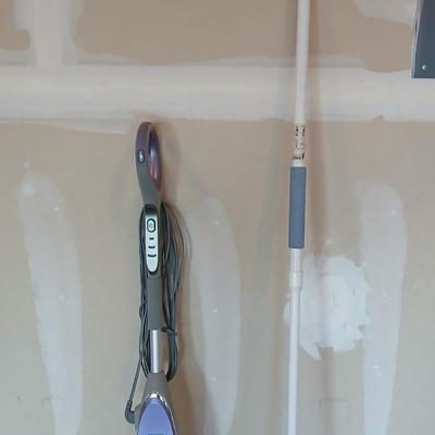 Shark steam spray mop and an Ettore window cleaning squeegee