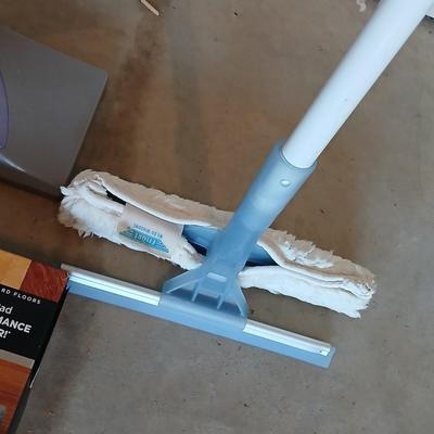 Shark steam spray mop and an Ettore window cleaning squeegee