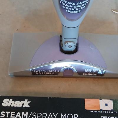 Shark steam spray mop and an Ettore window cleaning squeegee