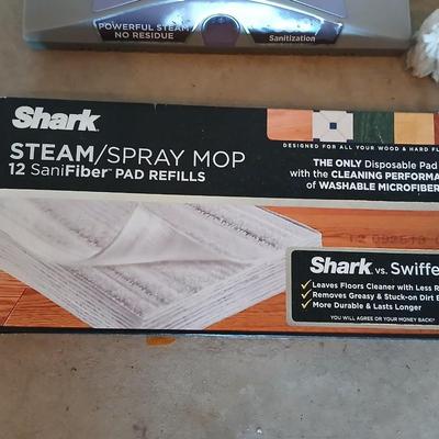 Shark steam spray mop and an Ettore window cleaning squeegee
