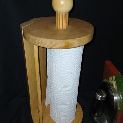 Kitchen paper towel holder - salt, pepper and napkin holder, flatware organizer, and a container for Kitchen utensils