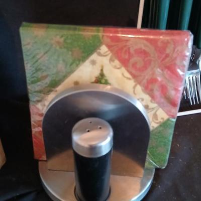 Kitchen paper towel holder - salt, pepper and napkin holder, flatware organizer, and a container for Kitchen utensils