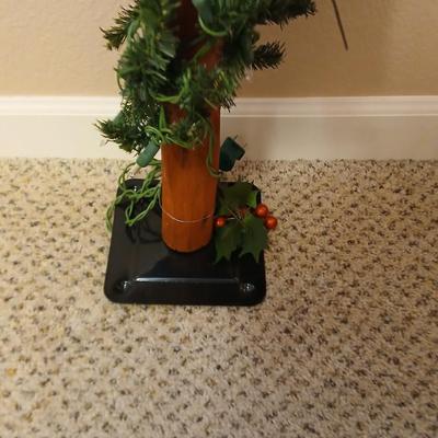 Two 3 foot Alpine Christmas trees 50 white lights each
