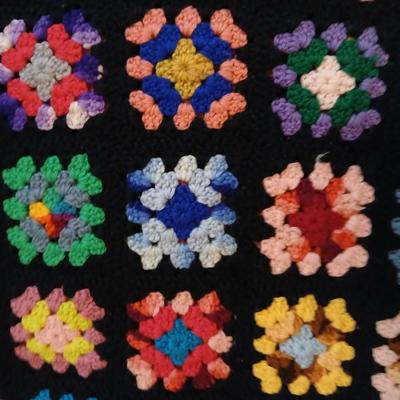 Two Handmade Crocheted Afghans