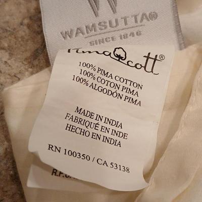 Queen sized sheets - Wamsutta Cream and brown with two pillows and a mattress cover