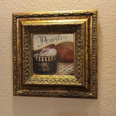 Kirkland's Framed Bath oil and Powder wall art