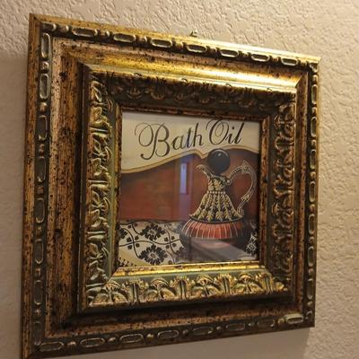 Kirkland's Framed Bath oil and Powder wall art