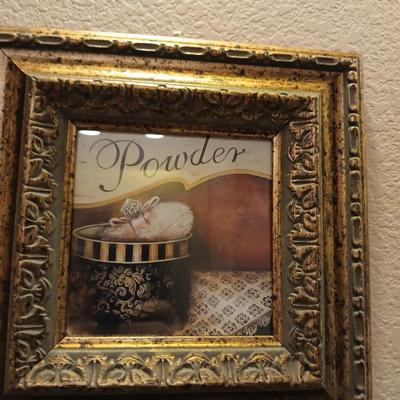 Kirkland's Framed Bath oil and Powder wall art
