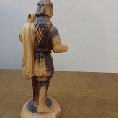 Two vintage olivewood carved Warriors