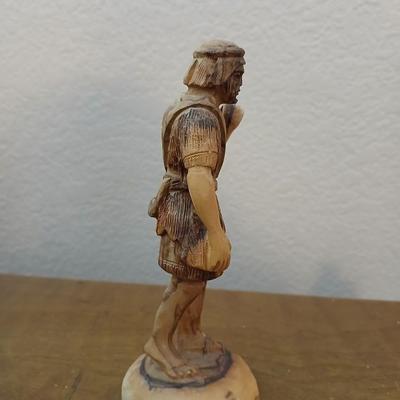 Two vintage olivewood carved Warriors