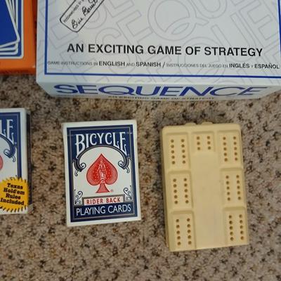 Games - cards - Sequence - Uno - Cribbage - Slip-bo and Phase 10
