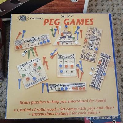 Classic games - Peg games - Scrabble - Yahtzee -Cribbage -Dominoes and cards
