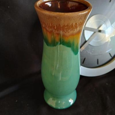 Ceramic vase and a Sterling & Noble wall clock