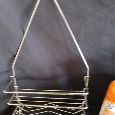 Bath organization - shower head organizer, toilet paper storage, and cleansing supplies, soap, shower and more