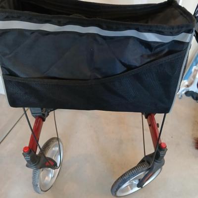 Folding Elenker Rollator with Loop Brakes, Aluminum, 300lbs Weight Capacity Walk Assist while standing