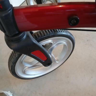 Folding Elenker Rollator with Loop Brakes, Aluminum, 300lbs Weight Capacity Walk Assist while standing