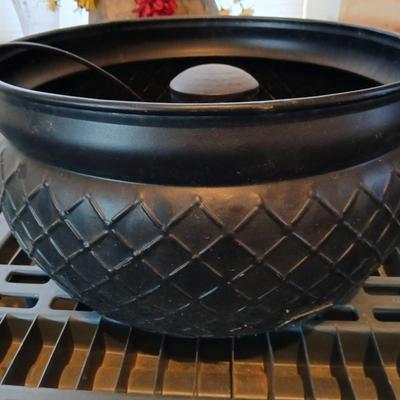 Decorative Metal Pot, Indoor or Outdoor, Garden Storage Organizer, Patio Portable Bucket and a multi hook shepherd hook