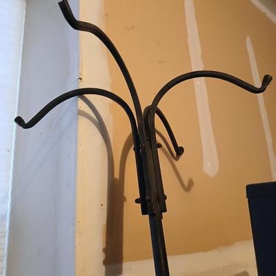 Decorative Metal Pot, Indoor or Outdoor, Garden Storage Organizer, Patio Portable Bucket and a multi hook shepherd hook