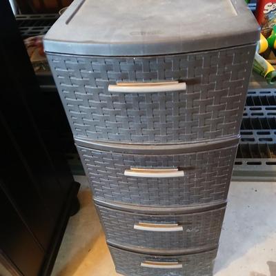 Three drawer sterilite plastic organizer