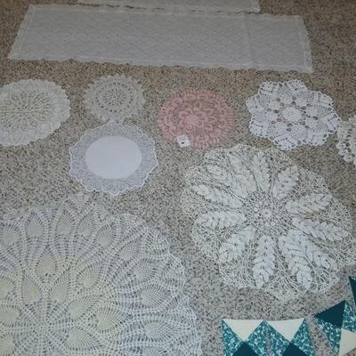 Lace table runners and Doiley's of all sizes