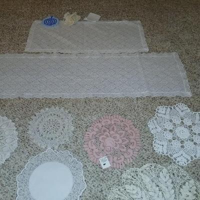 Lace table runners and Doiley's of all sizes