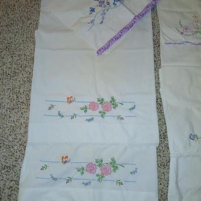 Vintage Embroidered pillowcases