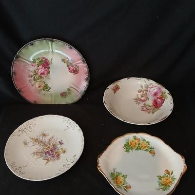 Three beautiful vintage China plates and a China bowl