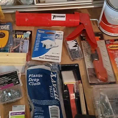 Household hardware - calking gun - hardware - small tools - hinges - stud finder - paint and more