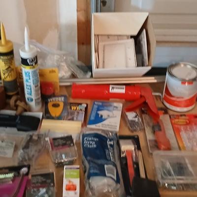 Household hardware - calking gun - hardware - small tools - hinges - stud finder - paint and more