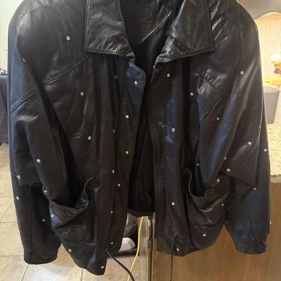 Copper Key Large leather jacket
