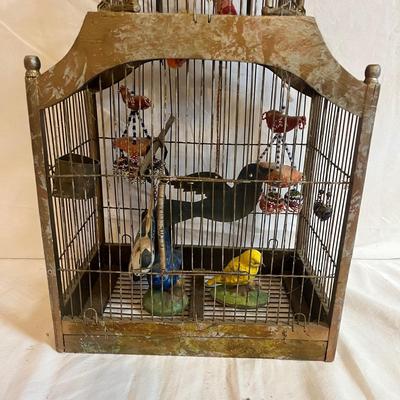 Bird Cage With Faux Birds (S-MG)