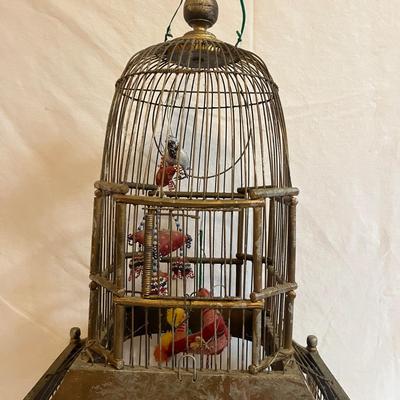 Bird Cage With Faux Birds (S-MG)