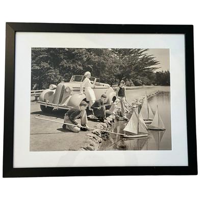 138 Vintage 1936 Black & White Framed Photograph "Smooth Sailing"