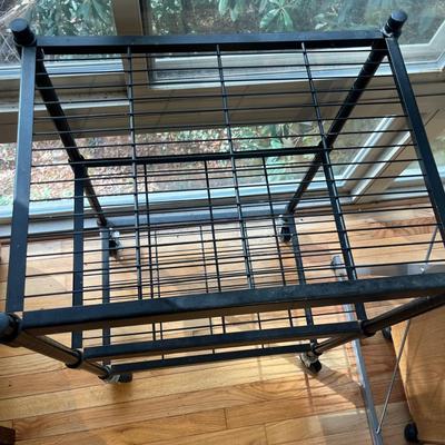 Black Metal Rolling Shelf (S-MG)