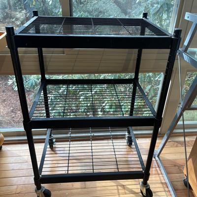 Black Metal Rolling Shelf (S-MG)