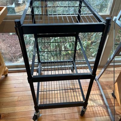 Black Metal Rolling Shelf (S-MG)