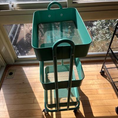 Three Rolling Metal Carts (S-MG)