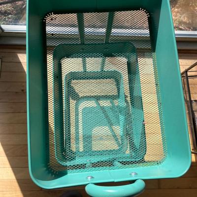Three Rolling Metal Carts (S-MG)
