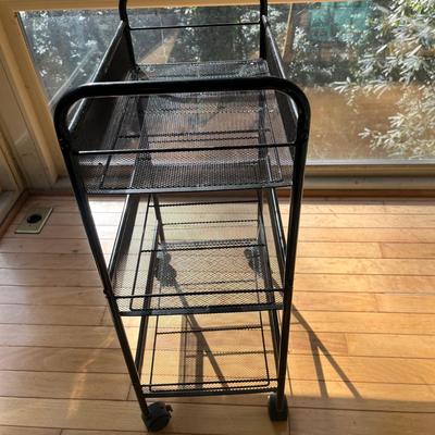 Three Rolling Metal Carts (S-MG)