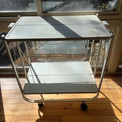 Three Rolling Metal Carts (S-MG)