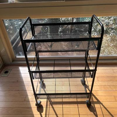 Three Rolling Metal Carts (S-MG)