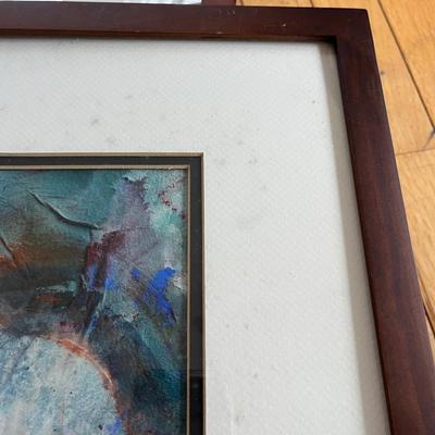 Musical Themed Original Wooden Framed Art by Eileen Ross (S-MG)