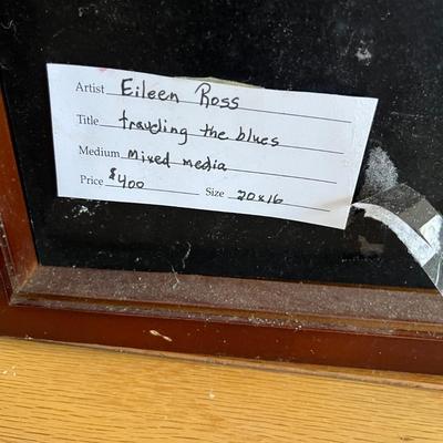 Musical Themed Original Wooden Framed Art by Eileen Ross (S-MG)