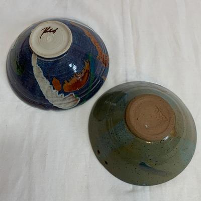 Handmade Pottery Plates & Bowls incl. Local Mangum (K-HS)
