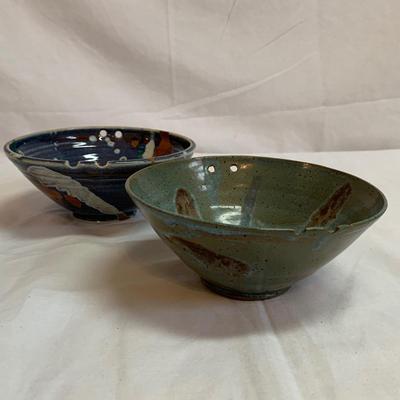 Handmade Pottery Plates & Bowls incl. Local Mangum (K-HS)